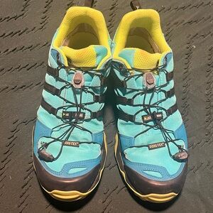*rare sz 12* Women's Teal and bright green hiking shoes